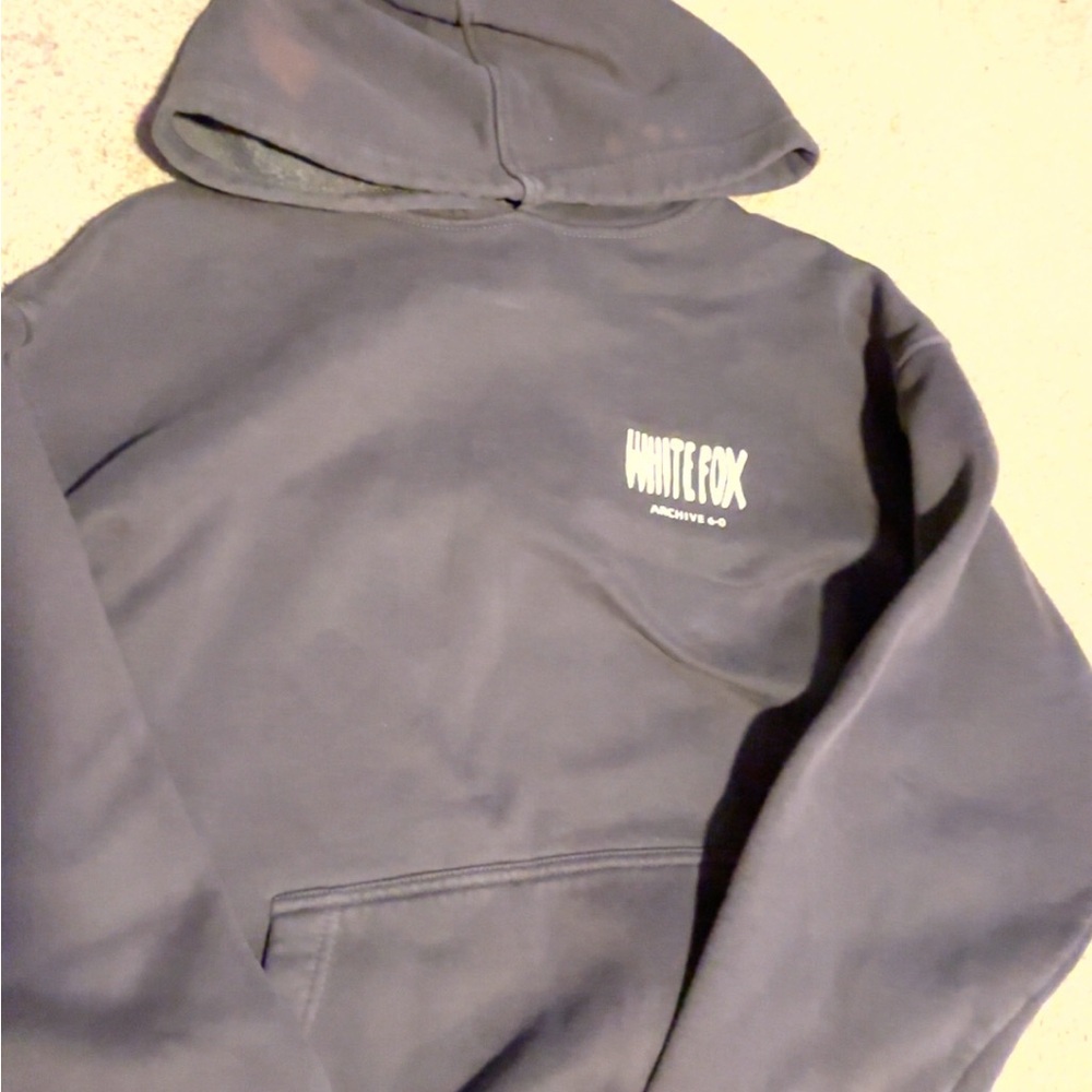 White Fox Navy Hoodie